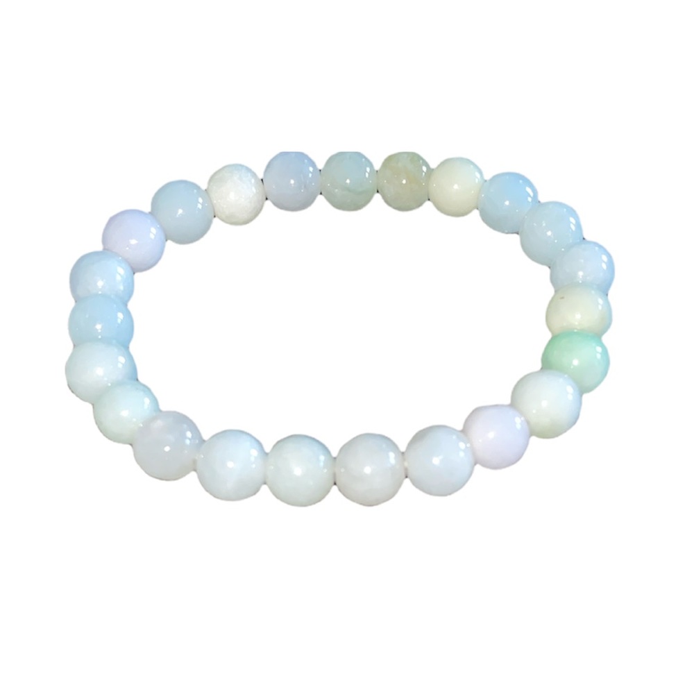 Chinese Jadeite (light greens) Good Luck Stretch Bracelet (NWOT)